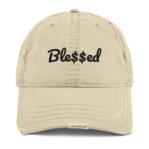 Ble$$ed F-FIVE Distressed Dad Hat (4 colors)